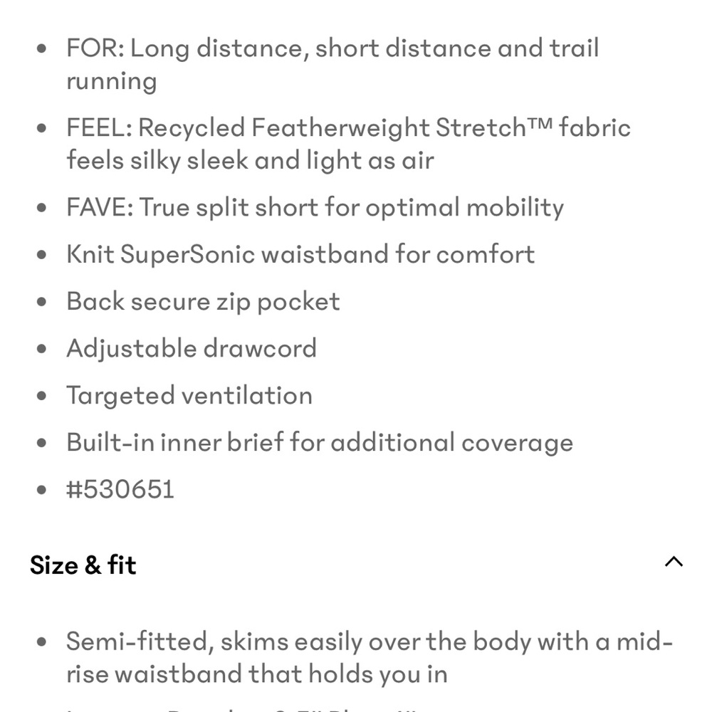 NWT Athleta Run with It 3.5” Short Size Large - Picture 5 of 5